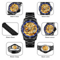 SKMEI 9230 Роскошные брендовые часы из нержавеющей стали с автоматическим механизмом Мужские наручные часы